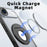 For iPhone Air Clear Back Case Rotating Kickstand TPU + PC Phone Cover Compatible with MagSafe - Black - 2