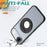 For iPhone Air Clear Back Case Rotating Kickstand TPU + PC Phone Cover Compatible with MagSafe - Black - 3