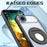 For iPhone Air Clear Back Case Rotating Kickstand TPU + PC Phone Cover Compatible with MagSafe - Black - 4