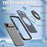 For iPhone Air Clear Back Case Rotating Kickstand TPU + PC Phone Cover Compatible with MagSafe - Black - 6