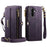 CASEME For Samsung Galaxy A18 5G / A18 4G / A17 5G / A17 4G Case  C39 RFID Blocking Zipper Wallet Stand Leather Cover with Strap - Purple - 2