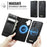 CASEME For iPhone 17 Case  C49 Compatible with MagSafe RFID Blocking Detachable Wallet Leather Phone Cover - Black - 6