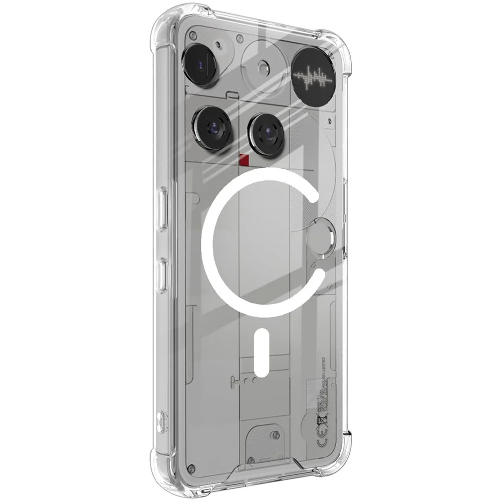 IMAK For Nothing Phone (3) 5G Magnetic Case Shockproof PC TPU Clear Phone Cover - 2