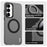 IMAK For Samsung Galaxy S25 FE Magnetic Case Candy Color Anti Drop TPU + PET Back Cover - Black - 4