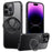 For iPhone 13 Pro Case Compatible with MagSafe Kickstand TPU PC Phone Back Cover - Black - 1