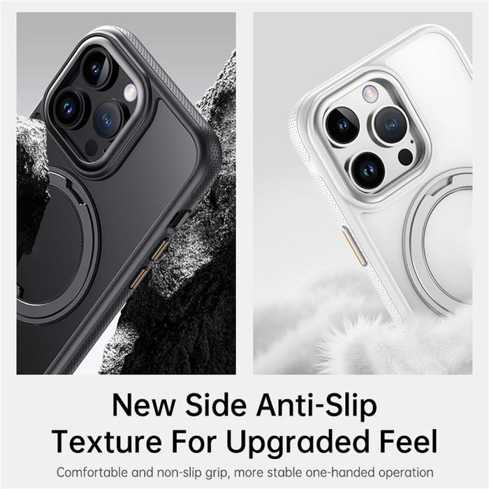 For iPhone 14 Pro Case Compatible with MagSafe Kickstand TPU PC Phone Back Cover - Black - 4