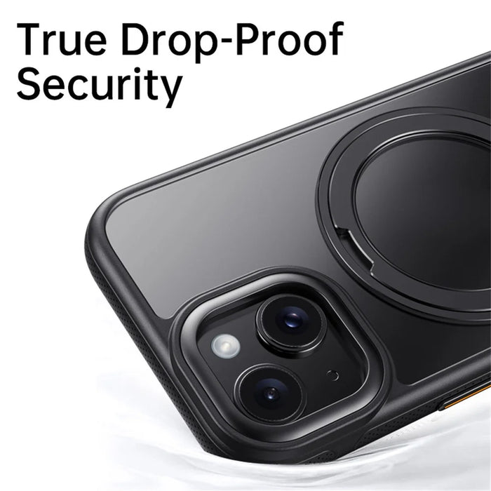 For iPhone 15 Case Compatible with MagSafe Kickstand TPU PC Phone Back Cover - Black - 6