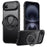 For iPhone Air Case Compatible with MagSafe Kickstand TPU PC Phone Back Cover - Black - 1