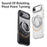 For iPhone Air Case Compatible with MagSafe Kickstand TPU PC Phone Back Cover - Black - 3