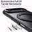For iPhone Air Case Compatible with MagSafe Kickstand TPU PC Phone Back Cover - Black - 5