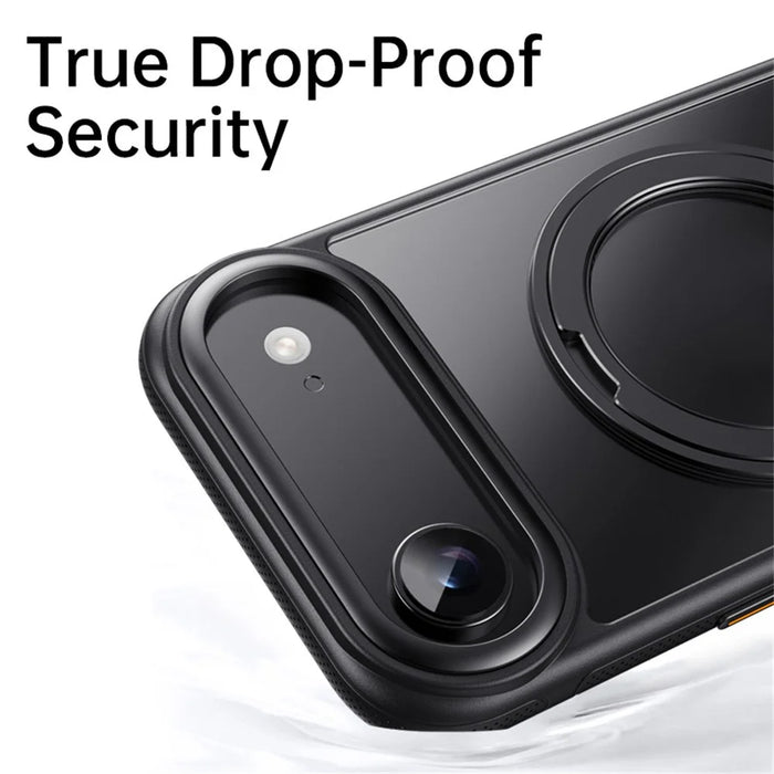 For iPhone Air Case Compatible with MagSafe Kickstand TPU PC Phone Back Cover - Black - 6