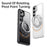 For Samsung Galaxy S25 Magnetic Case Kickstand TPU PC Phone Back Cover - Black - 3