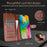 AZNS For iPhone Air Case Anti-Scratch PU Leather Stand Wallet Phone Cover - Brown - 5