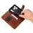 AZNS For iPhone 18 Pro / 17 Pro Case Anti-Scratch PU Leather Stand Wallet Phone Cover - Brown - 4