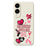 For Samsung Galaxy S25 Edge Case Pink Elements Pattern Printing Straight Edge TPU Phone Back Cover - Beige - 1