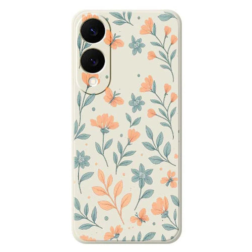 For Samsung Galaxy S25 Edge Case Yellow Flowers Pattern Printing Straight Edge TPU Phone Back Cover - Beige - 1