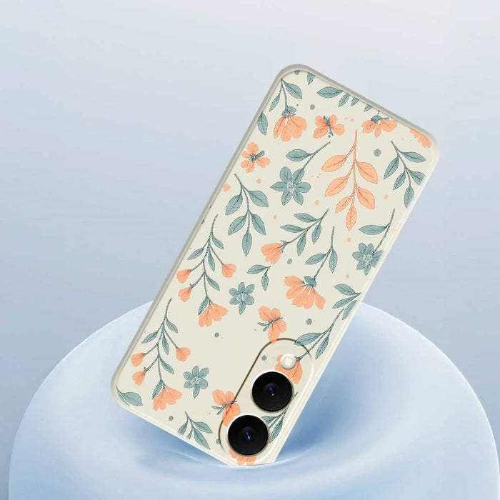 For Samsung Galaxy S25 Edge Case Yellow Flowers Pattern Printing Straight Edge TPU Phone Back Cover - Beige - 5