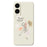 For Samsung Galaxy S25 Edge Case Sketch Leaves Pattern Printing Straight Edge TPU Phone Back Cover - Beige - 1