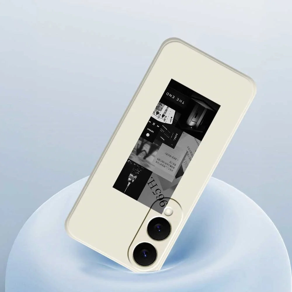 For Samsung Galaxy S25 Edge Case Stitching Photos Pattern Printing Straight Edge TPU Phone Back Cover - Beige - 5