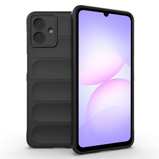 AMORUS For Samsung Galaxy A08 5G / A08 4G / A07 5G / A07 4G Case Shockproof Soft TPU Rugged Phone Back Cover - Black - 1