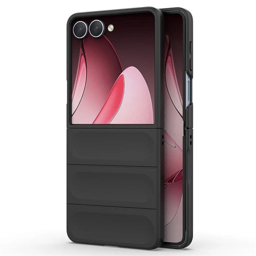 AMORUS For Samsung Galaxy Z Flip7 5G Case Shockproof Hard PC Rugged Phone Back Cover - Black - 1