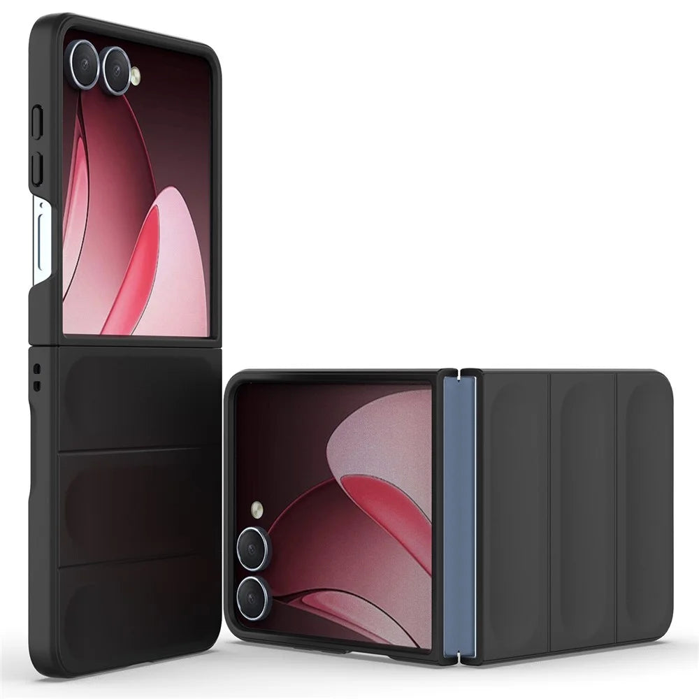 AMORUS For Samsung Galaxy Z Flip7 5G Case Shockproof Hard PC Rugged Phone Back Cover - Black - 4
