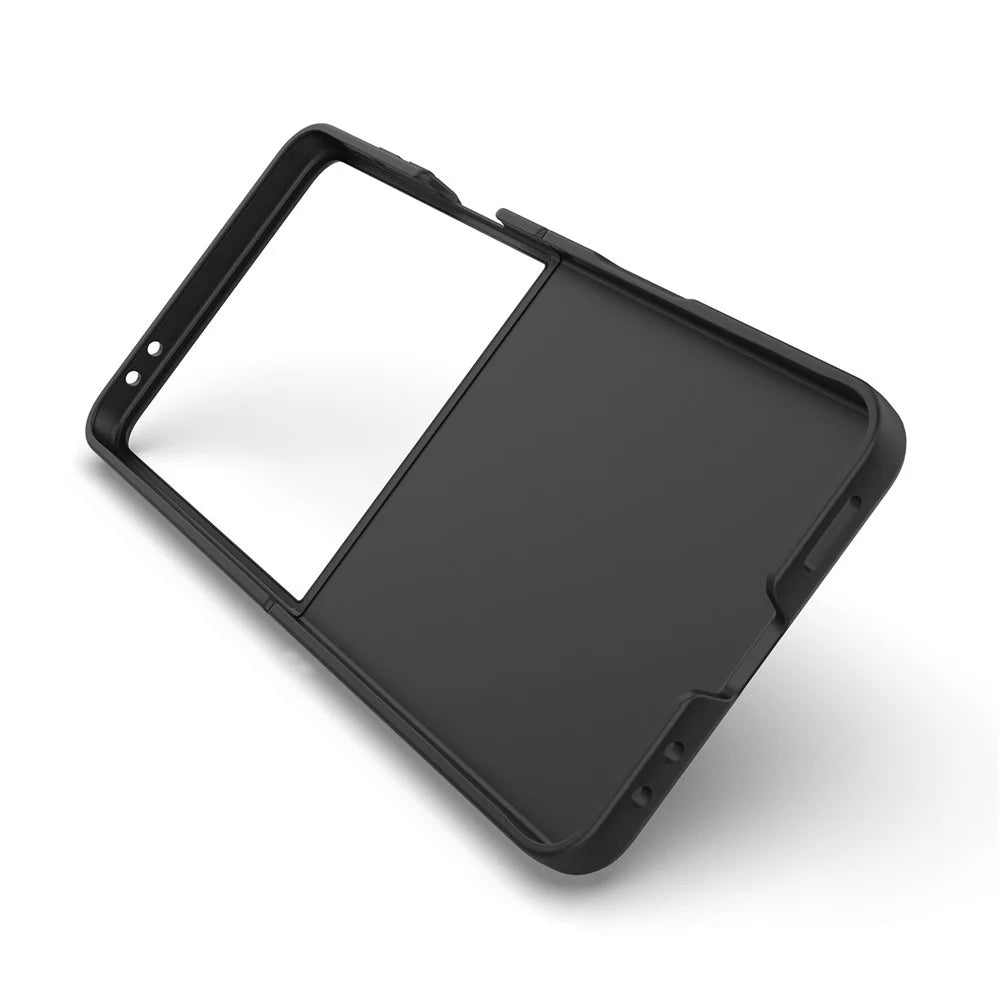 AMORUS For Samsung Galaxy Z Flip7 5G Case Shockproof Hard PC Rugged Phone Back Cover - Black - 5
