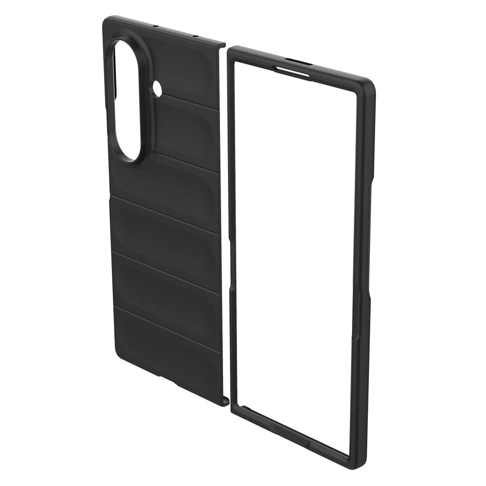 AMORUS For Samsung Galaxy Z Fold7 5G Case Shockproof Hard PC Rugged Phone Back Cover - Black - 5