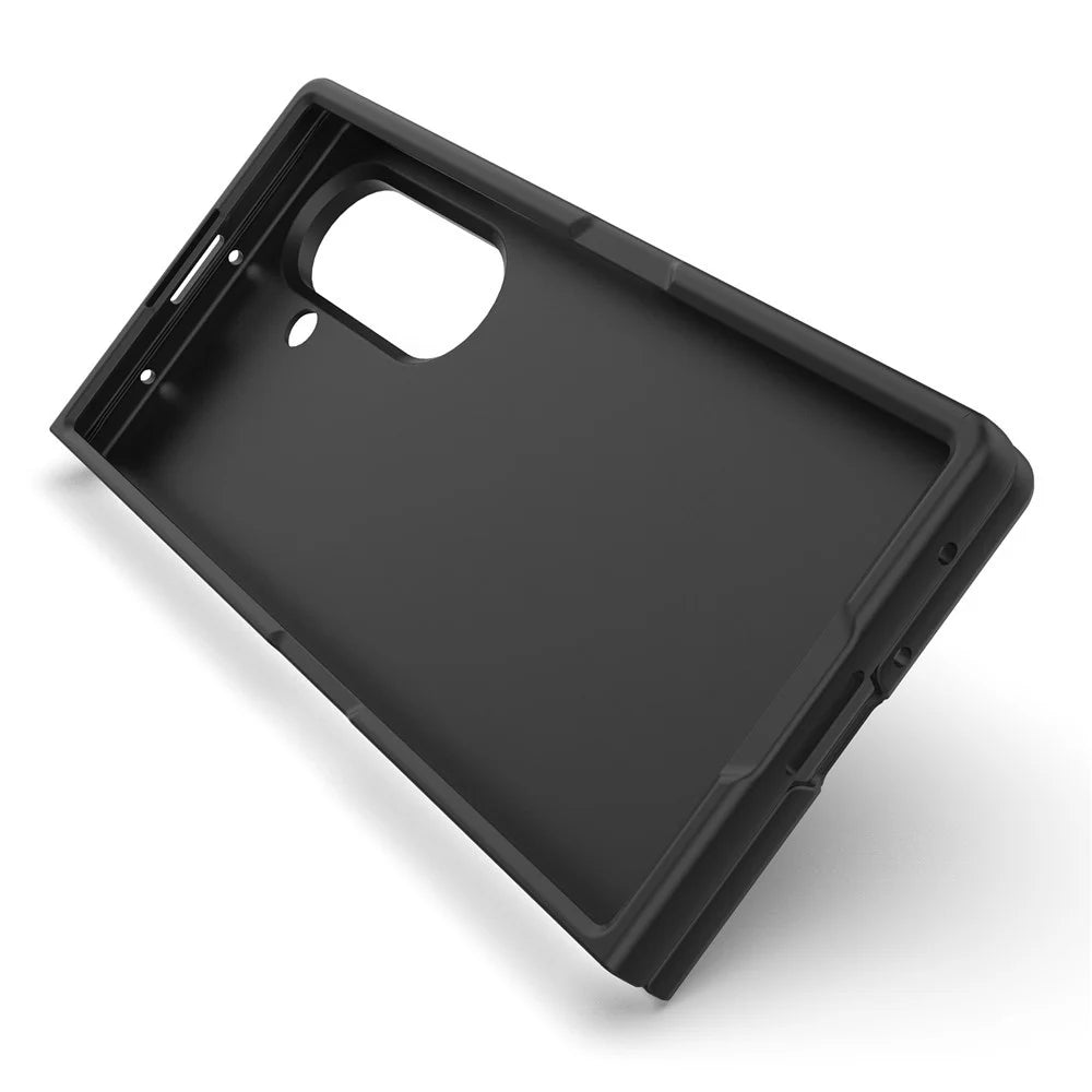 AMORUS For Samsung Galaxy Z Fold7 5G Case Shockproof Hard PC Rugged Phone Back Cover - Black - 6