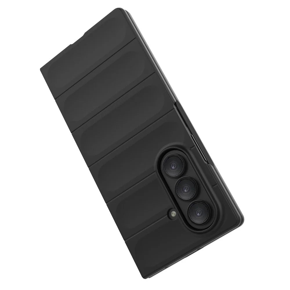 AMORUS For Samsung Galaxy Z Fold7 5G Case Shockproof Hard PC Rugged Phone Back Cover - Black - 7