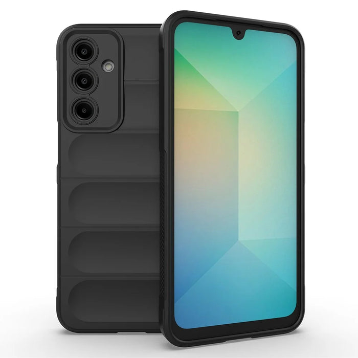 AMORUS For Samsung Galaxy A56 5G Case Shockproof Soft TPU Rugged Phone Back Cover - Black - 1
