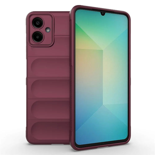 AMORUS For Samsung Galaxy A06 4G Case Shockproof Soft TPU Rugged Phone Back Cover - Wine Red - 1