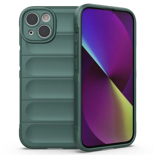AMORUS For iPhone 13 Case Shockproof Soft TPU Rugged Phone Back Cover - Green - 1