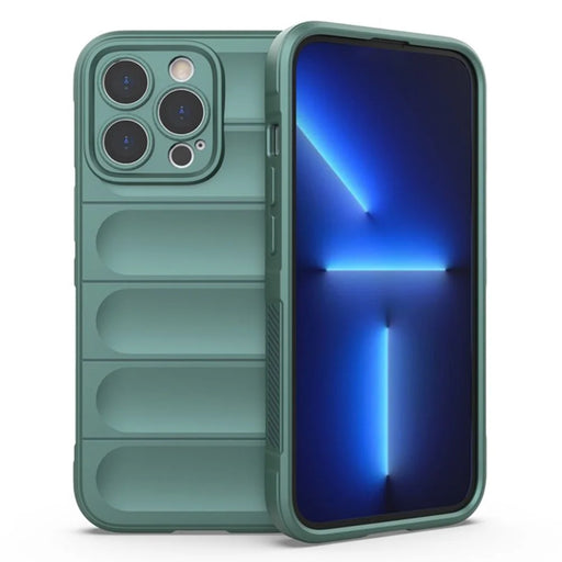 AMORUS For iPhone 13 Pro Case Shockproof Soft TPU Rugged Phone Back Cover - Green - 1
