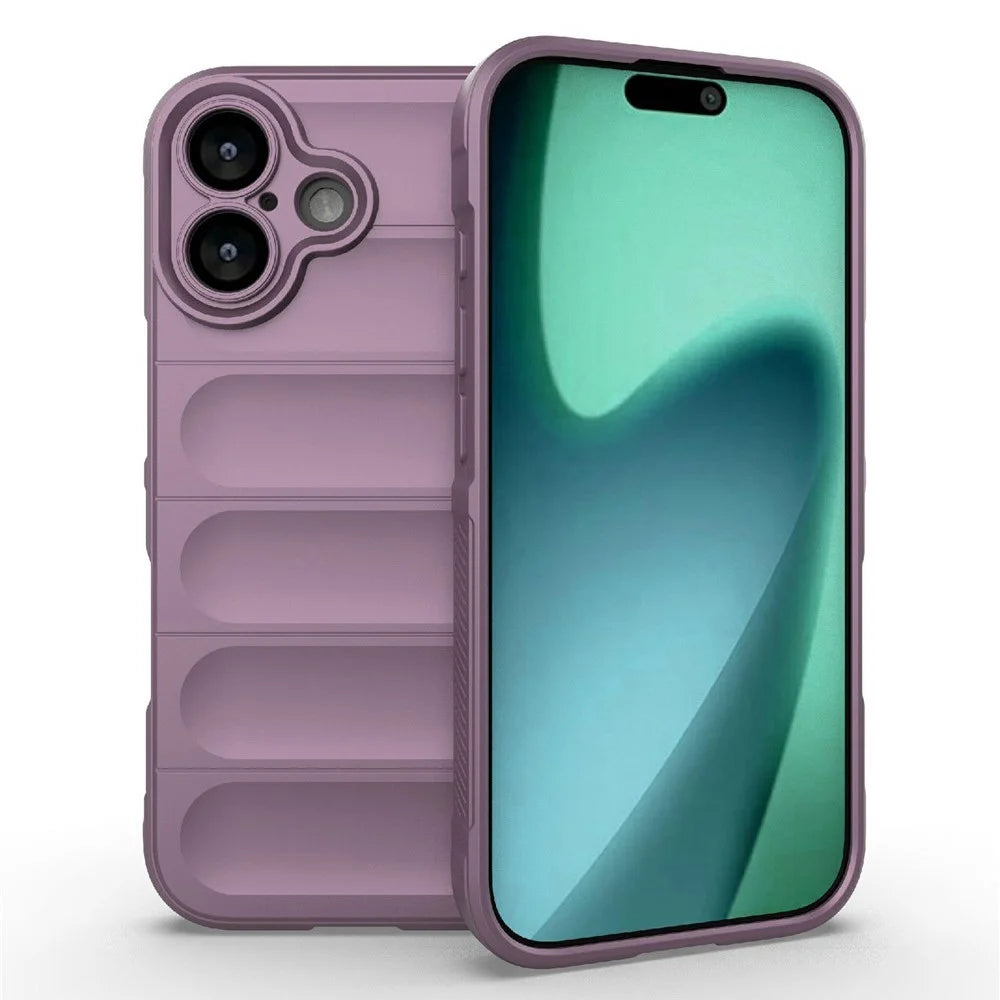 AMORUS For iPhone 17 Case Shockproof Soft TPU Rugged Phone Back Cover - Light Purple - 1