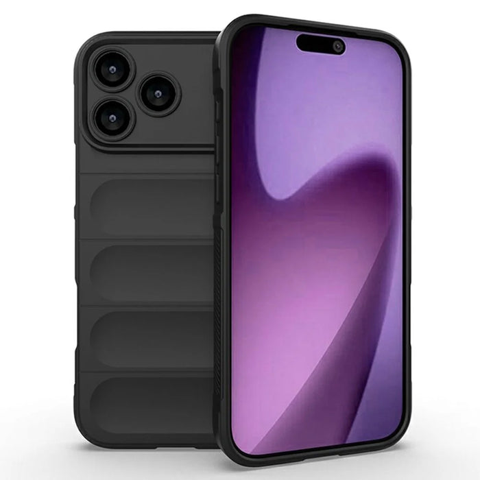 AMORUS For iPhone 18 Pro Max / 17 Pro Max Case Shockproof Soft TPU Rugged Phone Back Cover - Black - 1