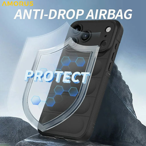 AMORUS For iPhone 18 Pro Max / 17 Pro Max Case Shockproof Soft TPU Rugged Phone Back Cover - Black - 2