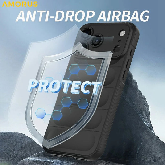AMORUS For iPhone 18 Pro Max / 17 Pro Max Case Shockproof Soft TPU Rugged Phone Back Cover - Black - 2