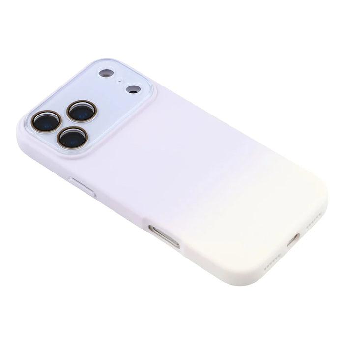 For iPhone 17 Pro Max Case Dual-Color Gradient TPU + Fiber Lining Phone Cover with Lens Protector - Purple Gradient - 5