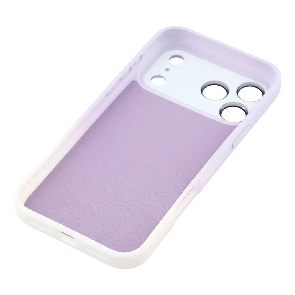 For iPhone 17 Pro Case Dual-Color Gradient TPU + Fiber Lining Phone Cover with Lens Protector - Purple Gradient - 7