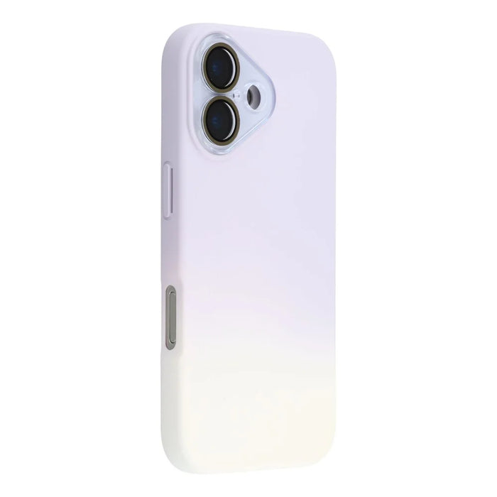 For iPhone 17 Case Dual-Color Gradient TPU + Fiber Lining Phone Cover with Lens Protector - Purple Gradient - 1
