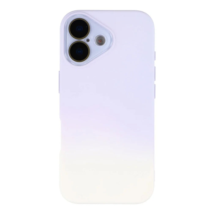 For iPhone 17 Case Dual-Color Gradient TPU + Fiber Lining Phone Cover with Lens Protector - Purple Gradient - 3