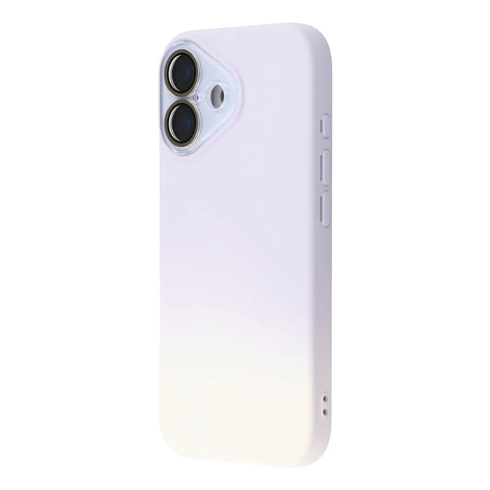 For iPhone 17 Case Dual-Color Gradient TPU + Fiber Lining Phone Cover with Lens Protector - Purple Gradient - 4
