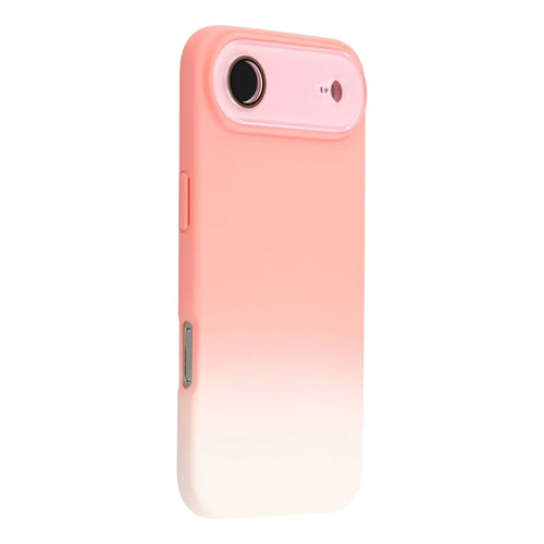 For iPhone Air Case Dual-Color Gradient TPU + Fiber Lining Phone Cover with Lens Protector - Orange Gradient - 1