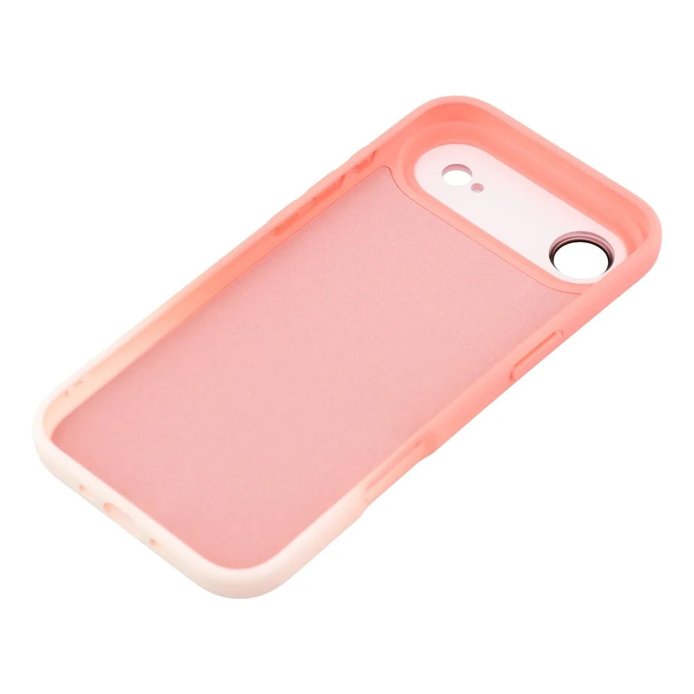 For iPhone Air Case Dual-Color Gradient TPU + Fiber Lining Phone Cover with Lens Protector - Orange Gradient - 7