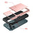 AMORUS For iPhone 12 Pro  /  12 Case with Sliding Card Holder PC TPU Phone Back Cover - Rose Gold - 4