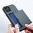 AMORUS For iPhone 15 Case with Sliding Card Holder PC TPU Phone Back Cover - Navy Blue - 3