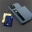 AMORUS For iPhone 15 Case with Sliding Card Holder PC TPU Phone Back Cover - Navy Blue - 7