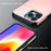 AMORUS For iPhone 15 Pro Case with Sliding Card Holder PC TPU Phone Back Cover - Rose Gold - 5