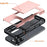 AMORUS For iPhone 16 Pro Max Case with Sliding Card Holder PC TPU Phone Back Cover - Rose Gold - 4